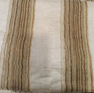 Cortinas Visillo Rayas Marrón y Blanco