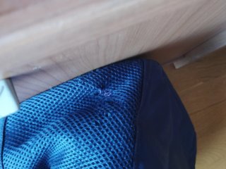 Mochila escolar Busquets azul con corazón