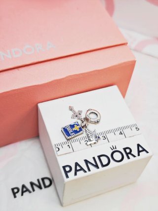 Charm para Pandora Biblia Cruz Paloma Plata
