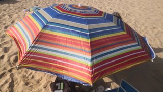 Sillas plegables playa y sombrilla
