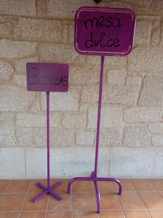 Letreros para fiestas morados Venta en persona