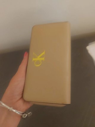 Portafoglio donna Calvin Klein beige oro