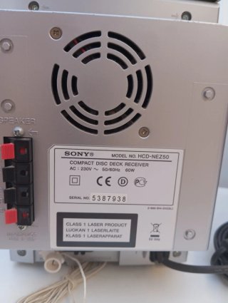 Minicadena SONY CMT-NEZ50 Plata/Marrón