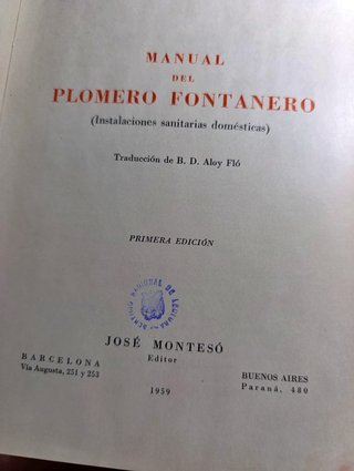 Manual del Plomero Fontanero - H. P. Manly