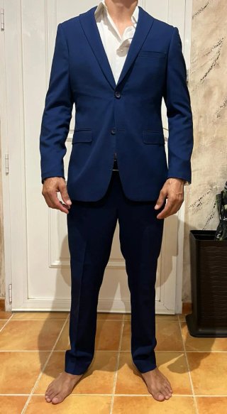 Traje de vestir azul hombre