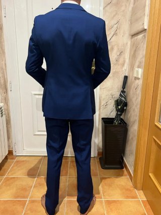 Traje de vestir azul hombre