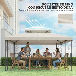 Techo Recambio Cenador 4x3 Doble Techo Crema