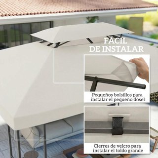 Techo Recambio Cenador 4x3 Doble Techo Crema