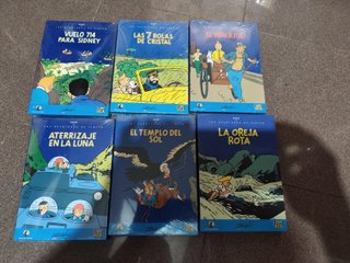 Lote 6 DVD dibujos animados Tintín (Español)