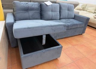 Sofá Cama Gris con Arcón