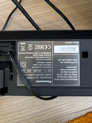 Subwoofer Panasonic SB-HWA480 Negro