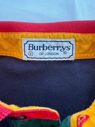 Polo vintage Burberrys of London 100% algodón azul