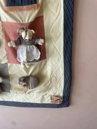 Colcha Patchwork Ositos Corazones