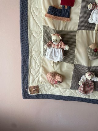 Colcha Patchwork Ositos Corazones