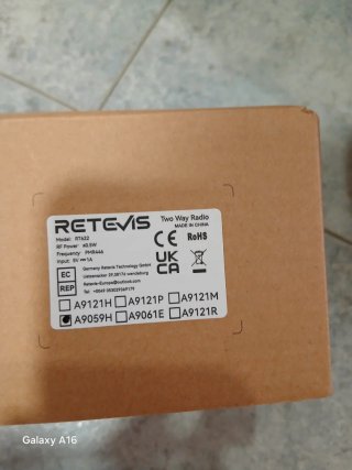 Kit 6 Walkie-Talkies Retevis Negros