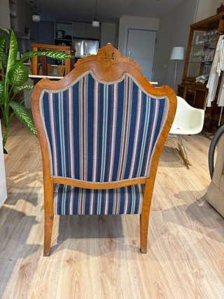 Sillón vintage madera tallada