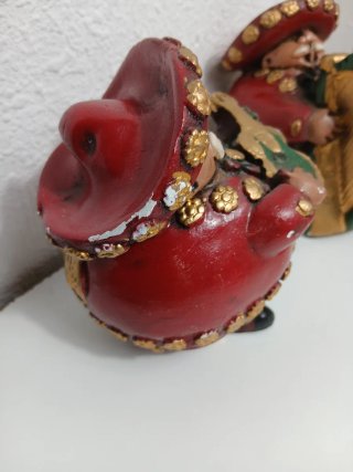 Lote 4 figuras mariachis escayola