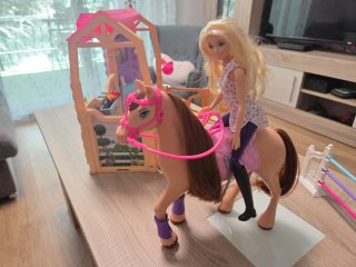 Establo Barbie con caballo y accesorios