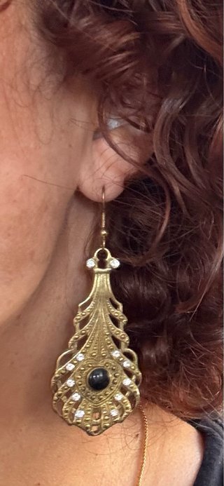 Pendientes colgantes estilo Art Nouveau / Bohemios