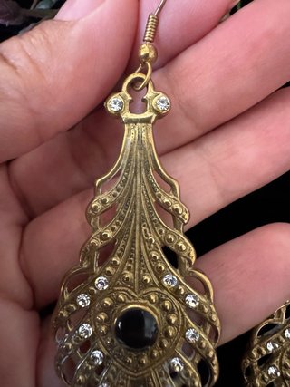 Pendientes colgantes estilo Art Nouveau / Bohemios