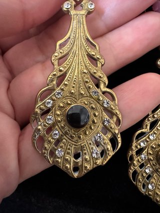Pendientes colgantes estilo Art Nouveau / Bohemios