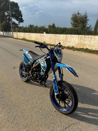 Carenado Rieju MRT Supermotard Vinilo Azul