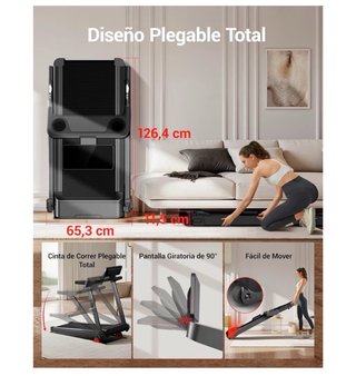 Cinta de correr con pantalla 16% incline