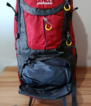 Mochila  60L roja Impermeable  Nueva