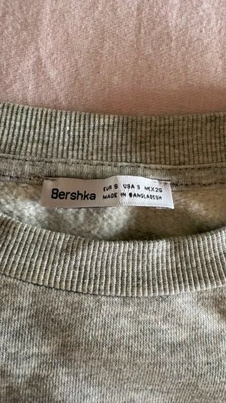 Sudadera corta gris Talla S