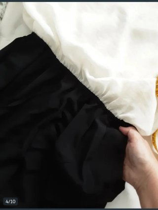 Mono largo bicolor 40 beige-negro sin mangas nuevo
