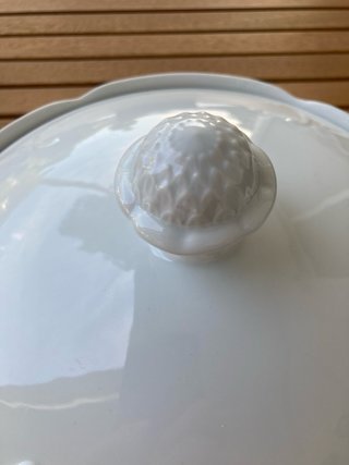 Sopera Bidasoa Porcelana Blanca Relieve