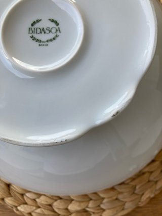 Sopera Bidasoa Porcelana Blanca Relieve