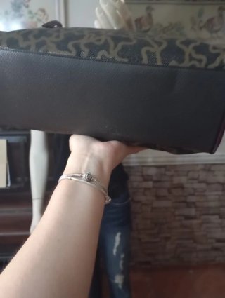 Bolso Tous Piel Negro y Dorado