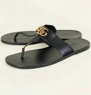 Sandalias Gucci Negro y Dorado
