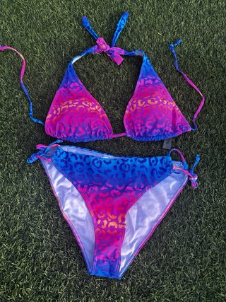 Bikini estampado leopardo degradado Sin estrenar