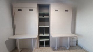 Camas abatibles con escritorio y estantería