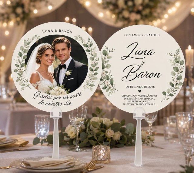 Abanicos personalizados foto/logo