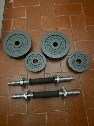 Mancuernas y discos de pesas 3 kg