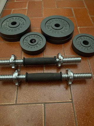 Mancuernas y discos de pesas 3 kg