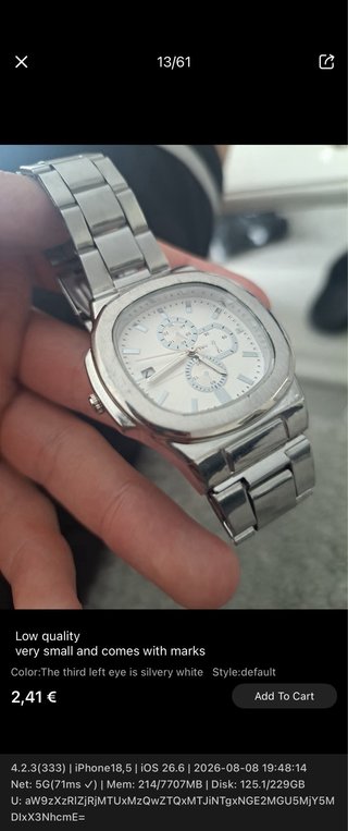 Reloj Clásico Elegante Plata y Blanco