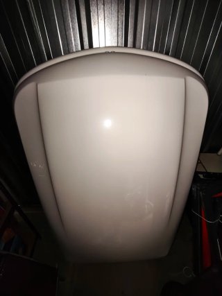 Baúl cofre con su vaca techo coche blanco 400l