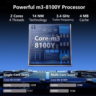 Portátil 15.6 Core i3 8100Y 8GB RAM 256GB SSD