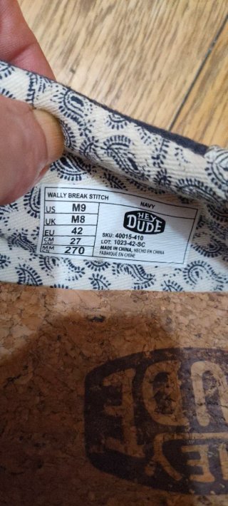 Mocasines Hey Dude Azul Talla 42