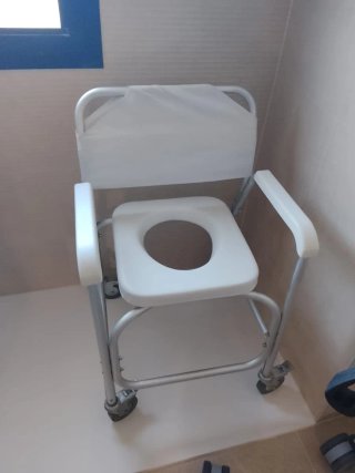 Silla de baño para personas en silla de ruedas