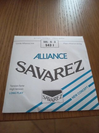 Cuerda Guitarra Savarez Alliance SOL-G-3