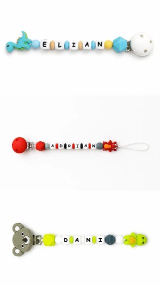 Chupeteros de silicona personalizados
