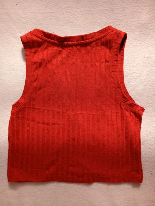 Top Stradivarius rojo talla M