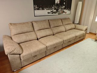 Sofá Cama Beige Extraíble