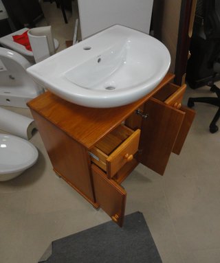 Mueble baño lavabo madera provenzal