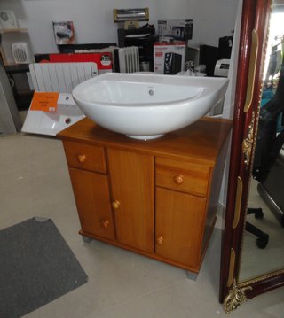 Mueble baño lavabo madera provenzal